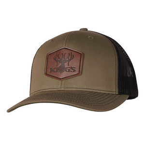 King's Camo Trucker Leather Patch Hat